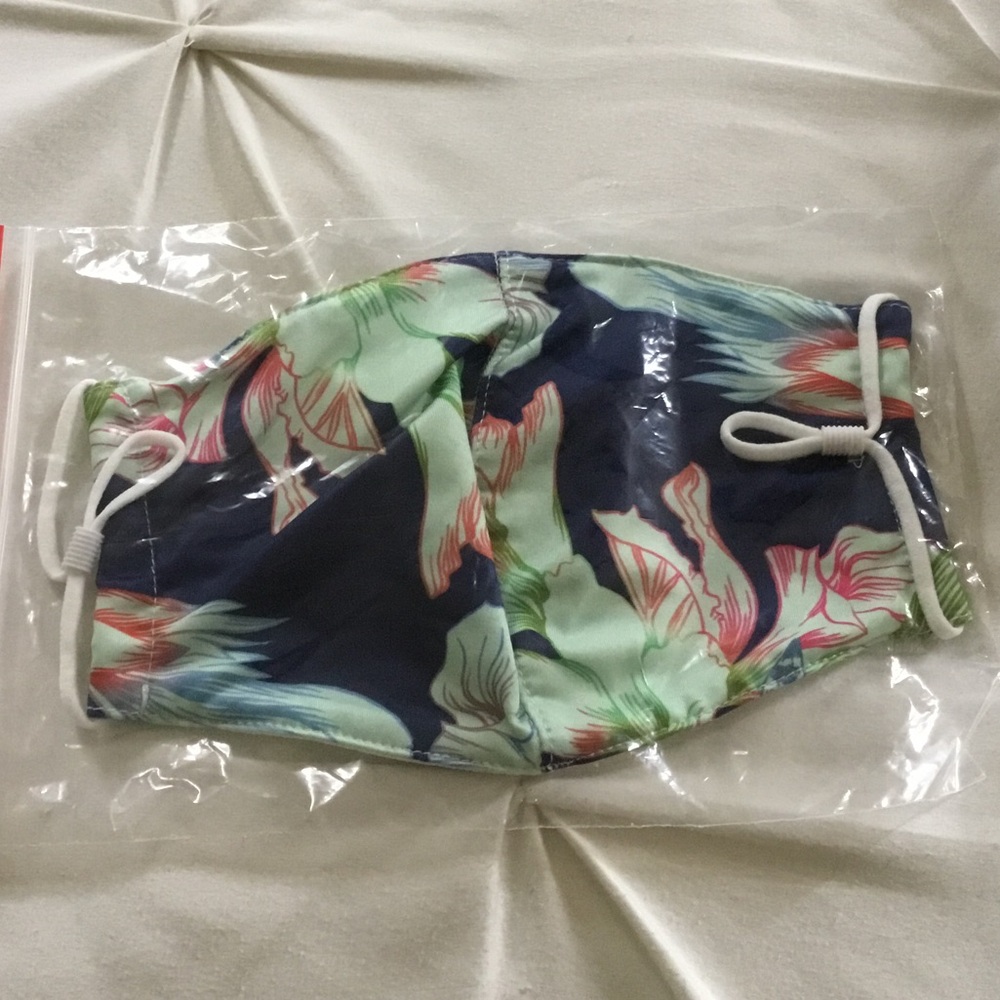 Jean Pierre Klifa-Floral Face Mask with Adjustable Straps